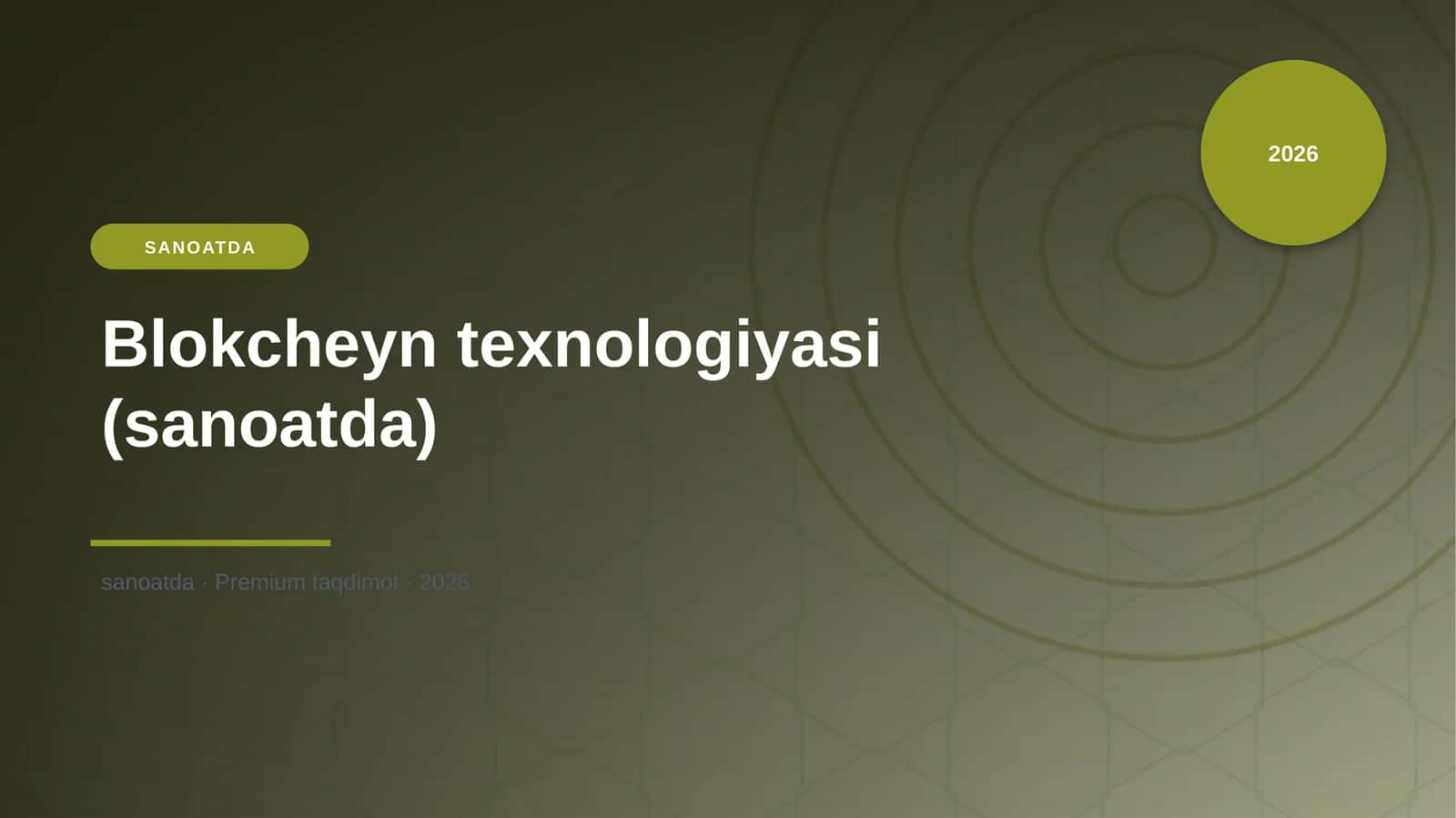 Blokcheyn texnologiyasi (sanoatda)