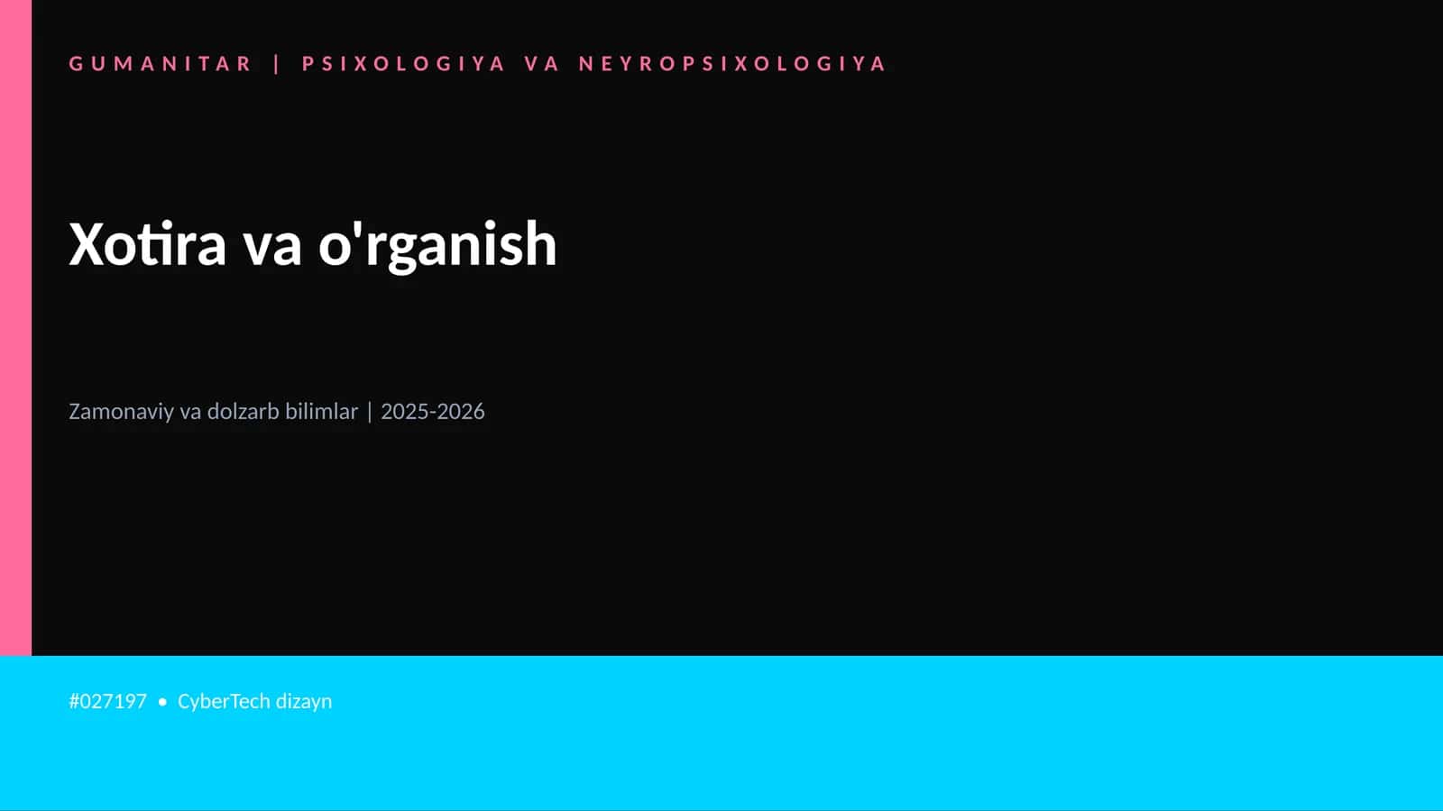 Xotira va o'rganish