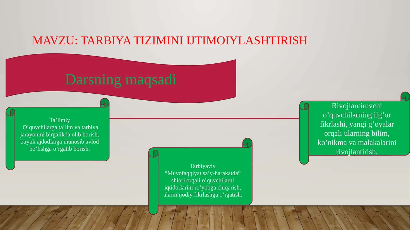TARBIYA TIZIMINI IJTIMOIYLASHTIRISH