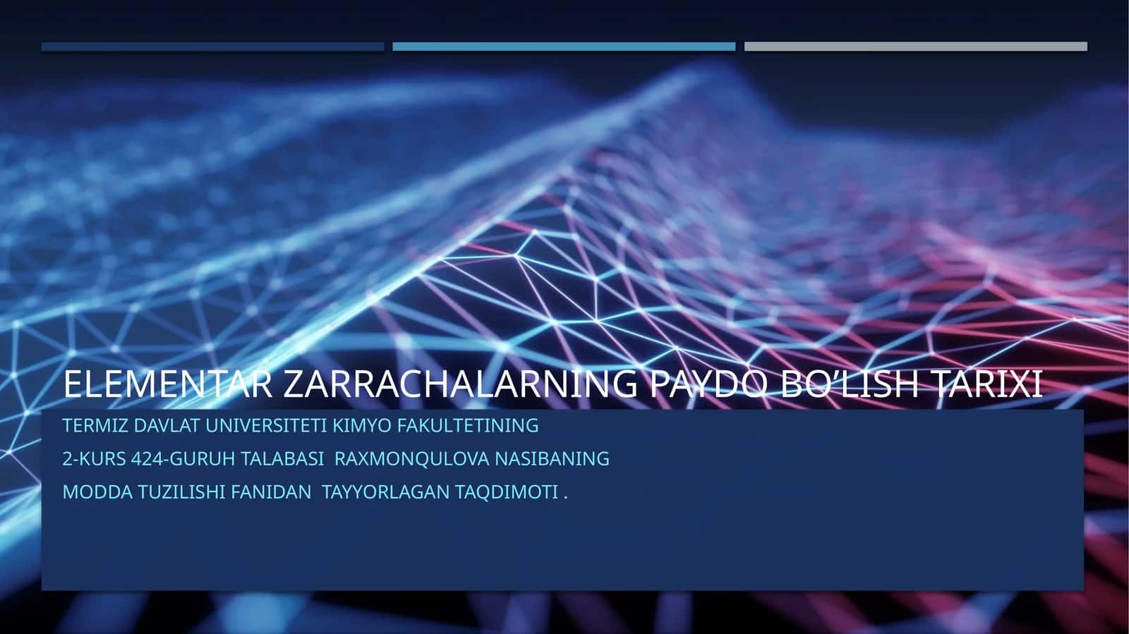 Elementarzarrachalarning paydo bo'li sh tarixi