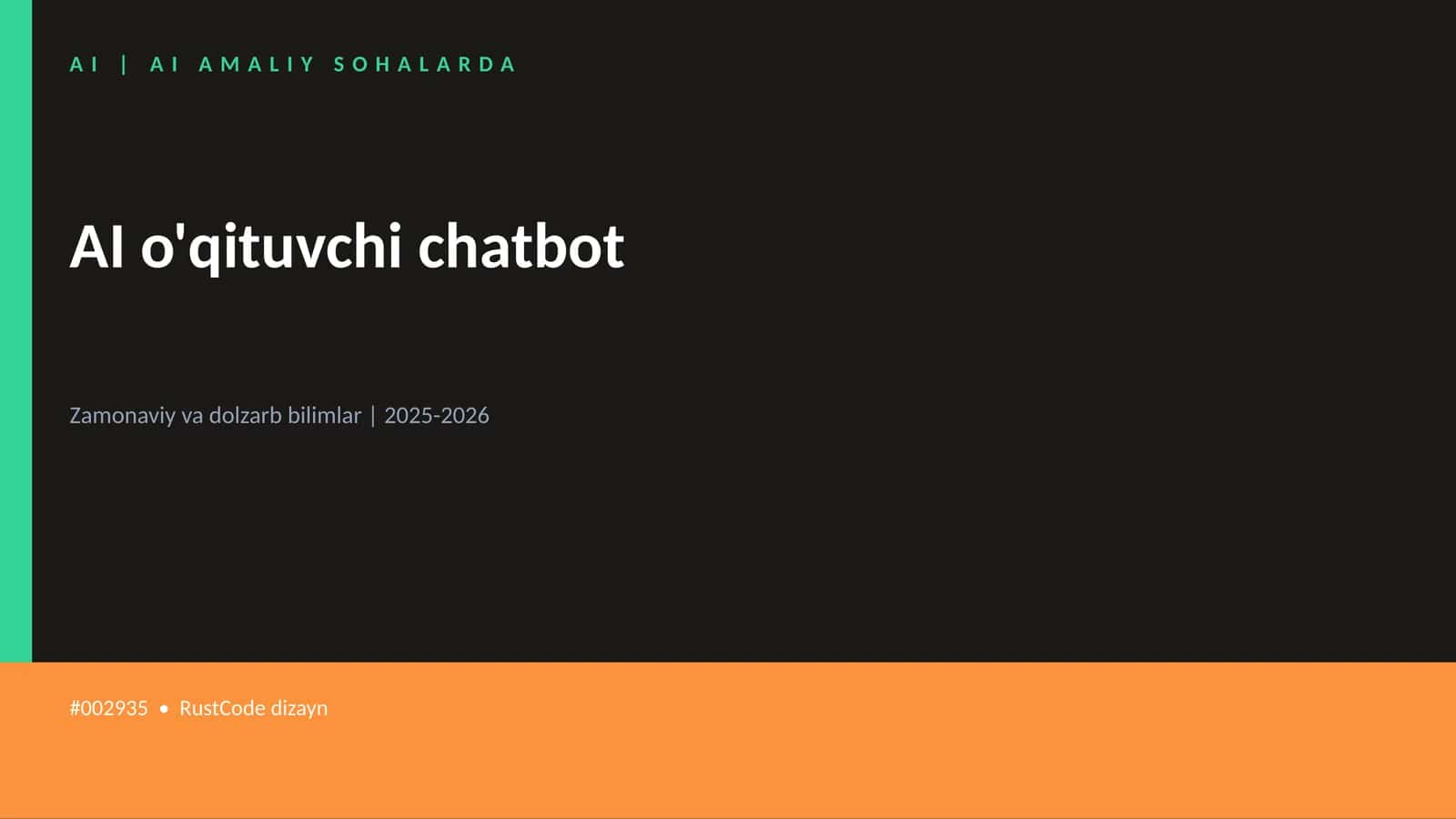 AI o'qituvchi chatbot