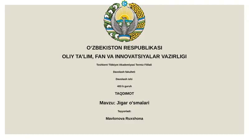 Jigar o'smalari