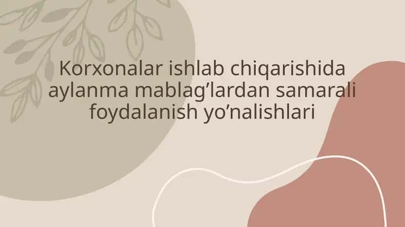 Aylanma mablag'lar
