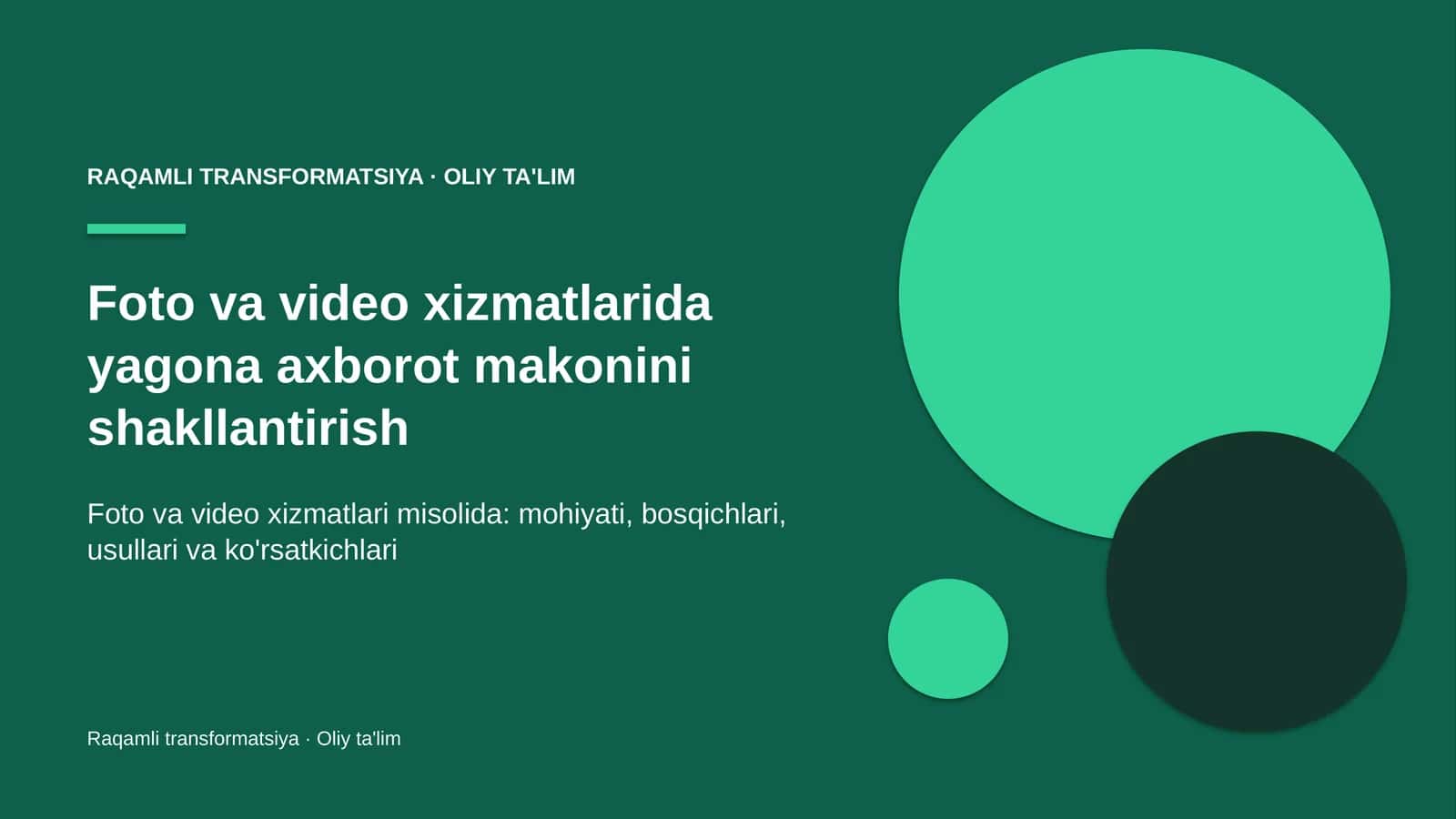 foto va video xizmatlarida yagona axborot makonini shakllantirish 9645