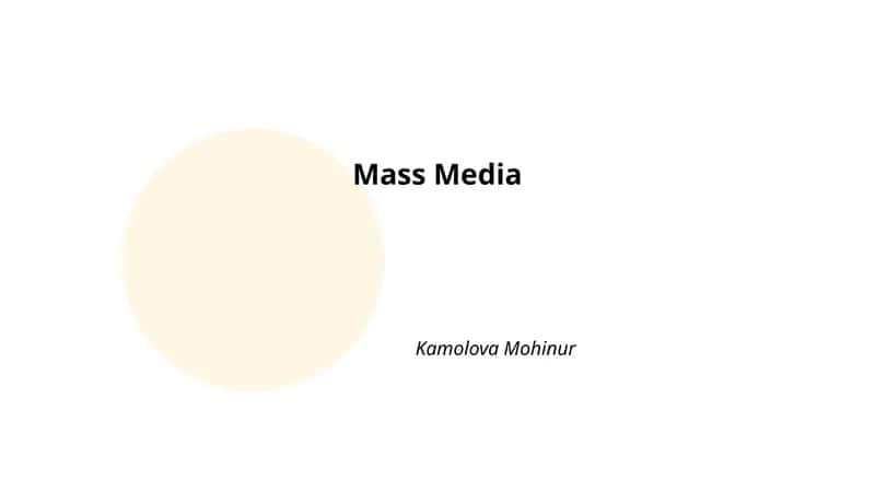 Mass Media History