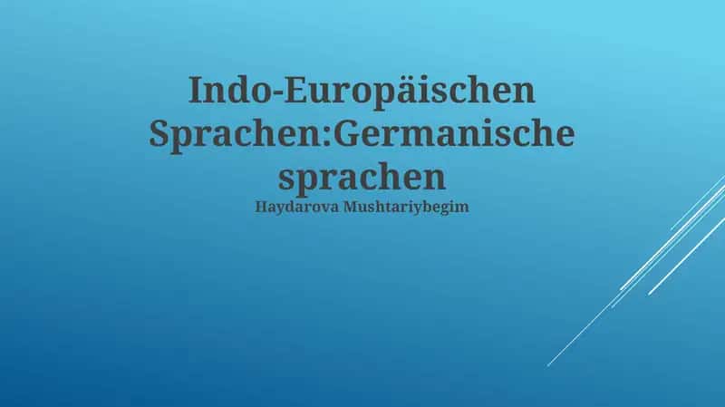 Die Entwicklung der germanischen Sprachen
