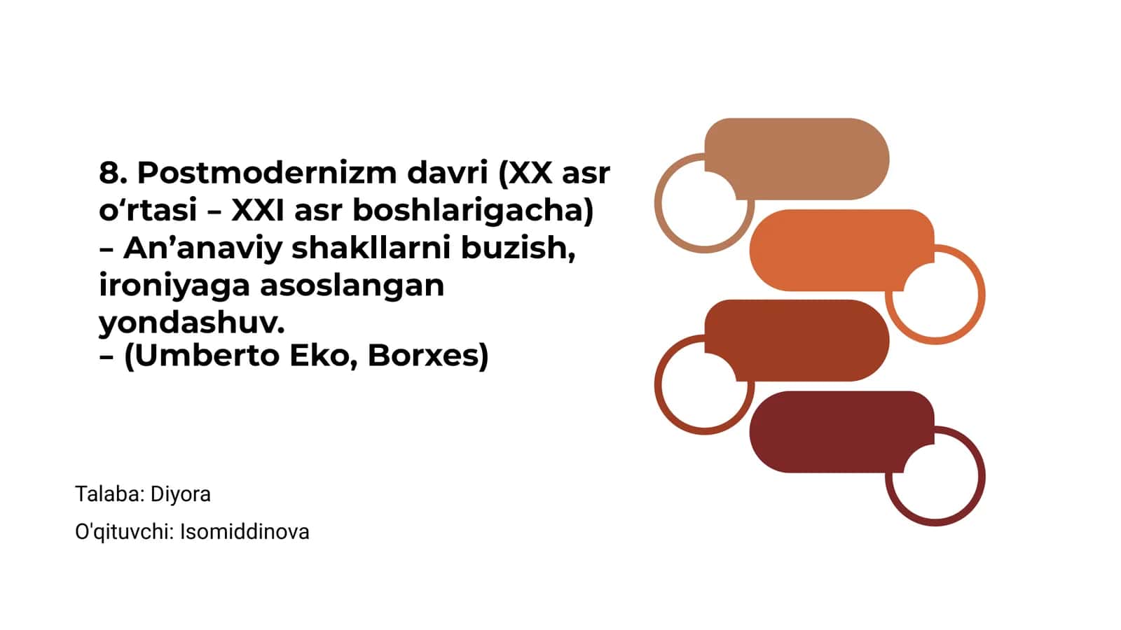 Postmodernizm davri (XX asr o‘rtasi – XXI asr boshlarigacha)