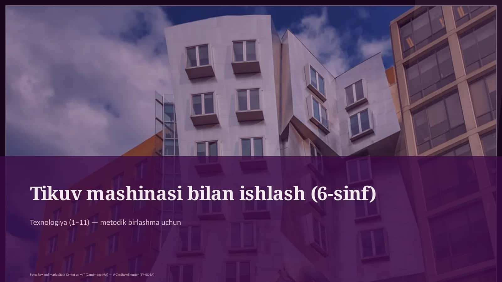 Tikuv mashinasi bilan ishlash (6-sinf)