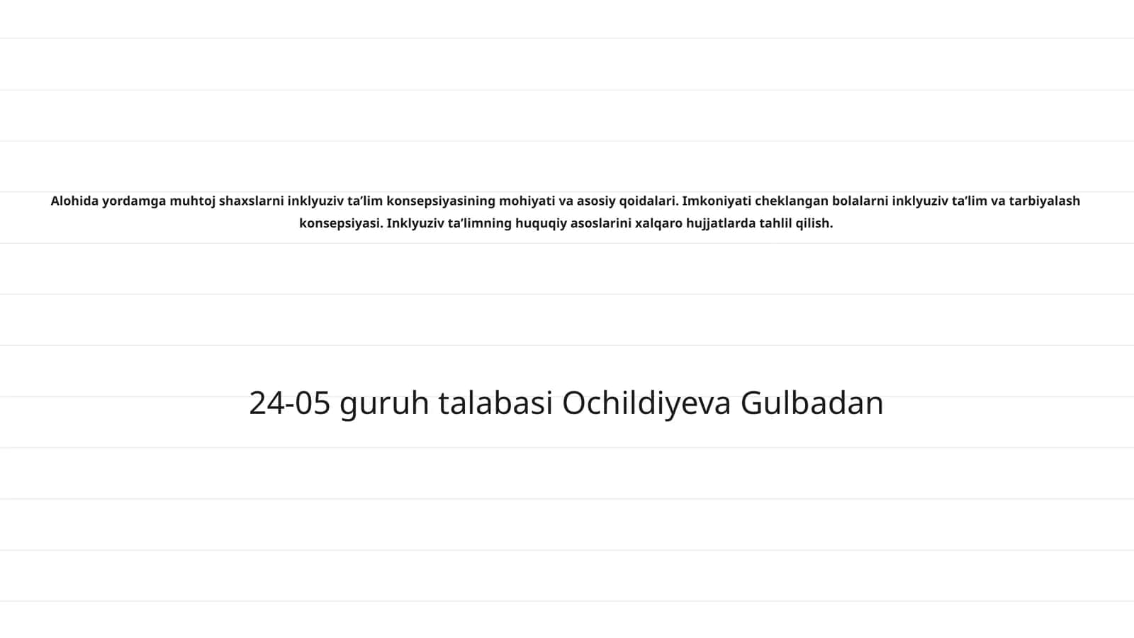 Inklyuziv ta’lim konsepsiyasi