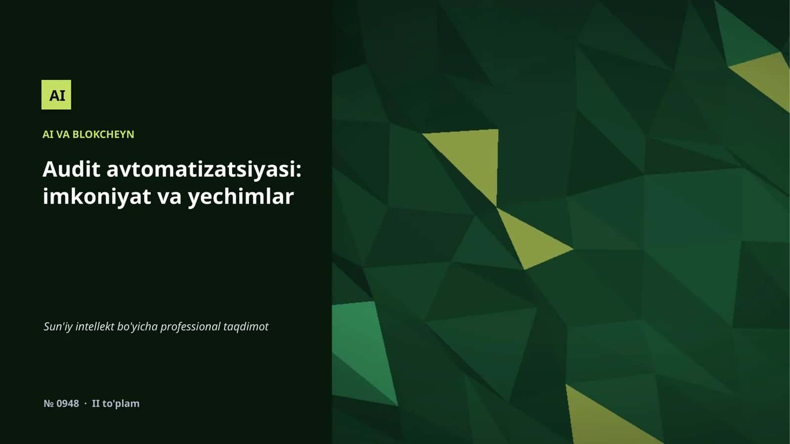 Audit avtomatizatsiyasi: imkoniyat va yechimlar