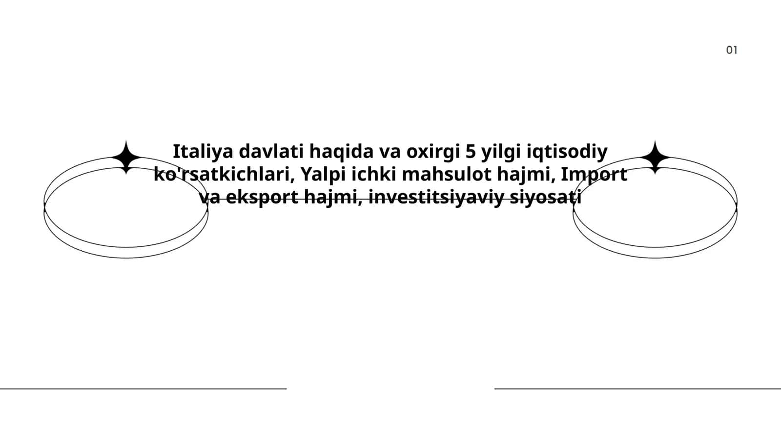 Italiya davlati haqida va oxirgi 5 yilgi iqtisodiy ko'rsatkichlari