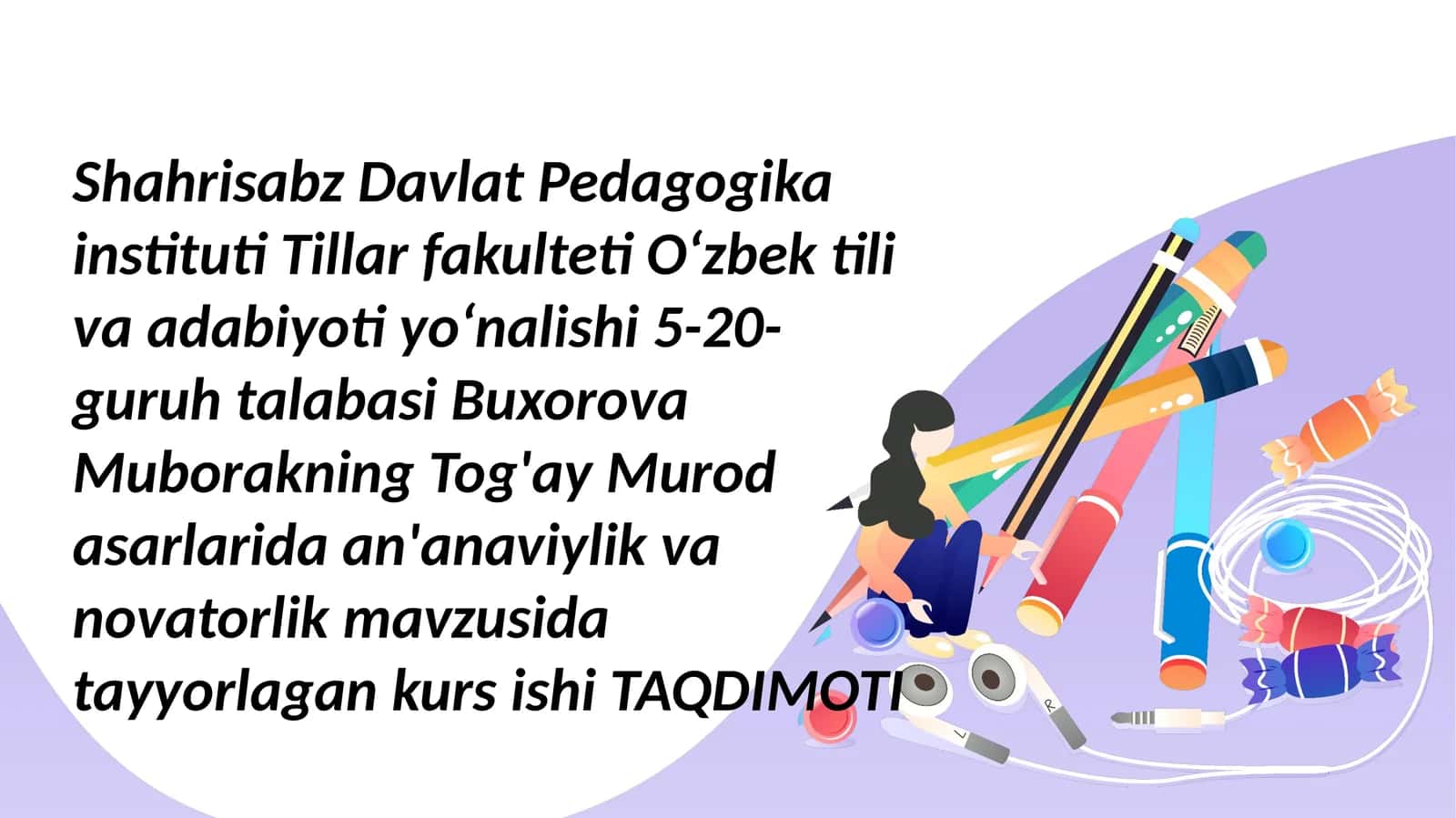 Tog'ay Murodijodining milliy adabiyotimizdagi o'rni