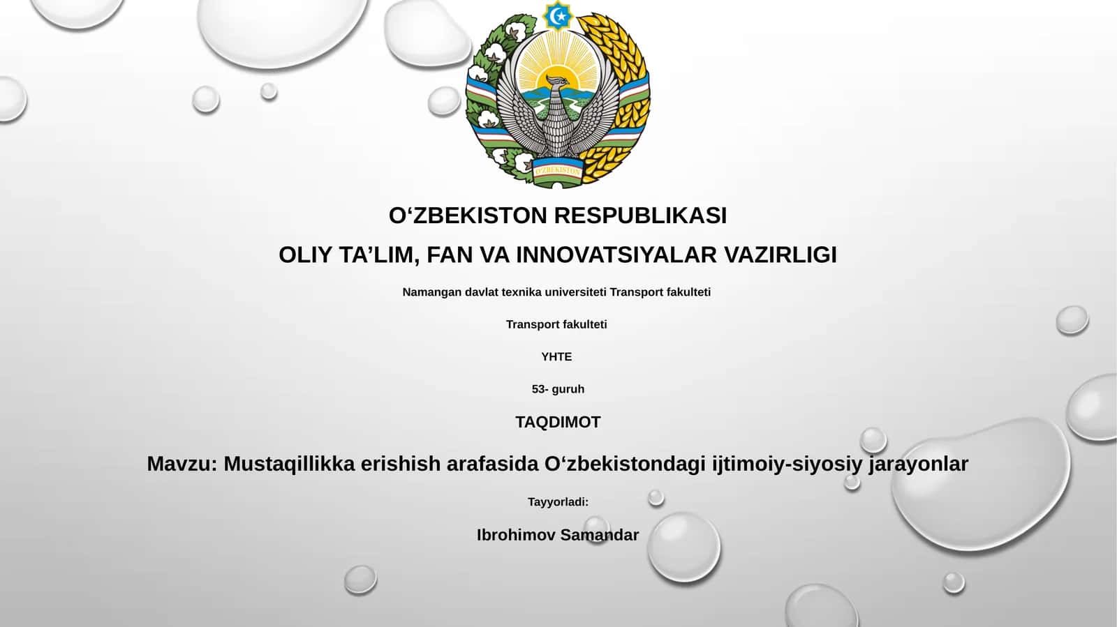 Mustaqillikka erishish arafasida O‘zbekistondagi ijtimoiy-siyosiy jarayonlar