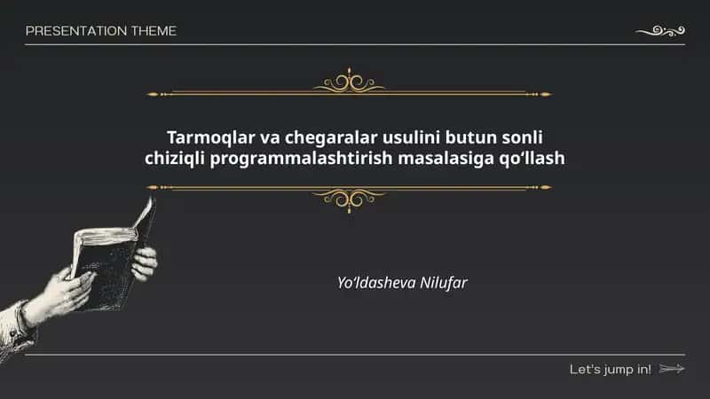 Butun sonli chiziqli programmalashtirish