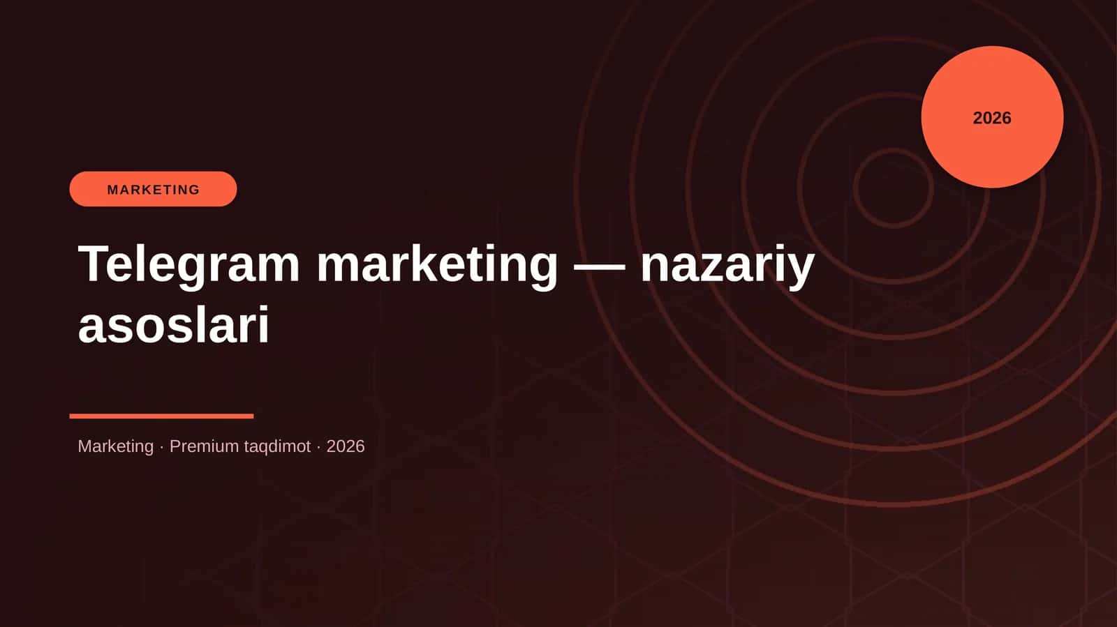 Telegram marketing - nazariy asoslari