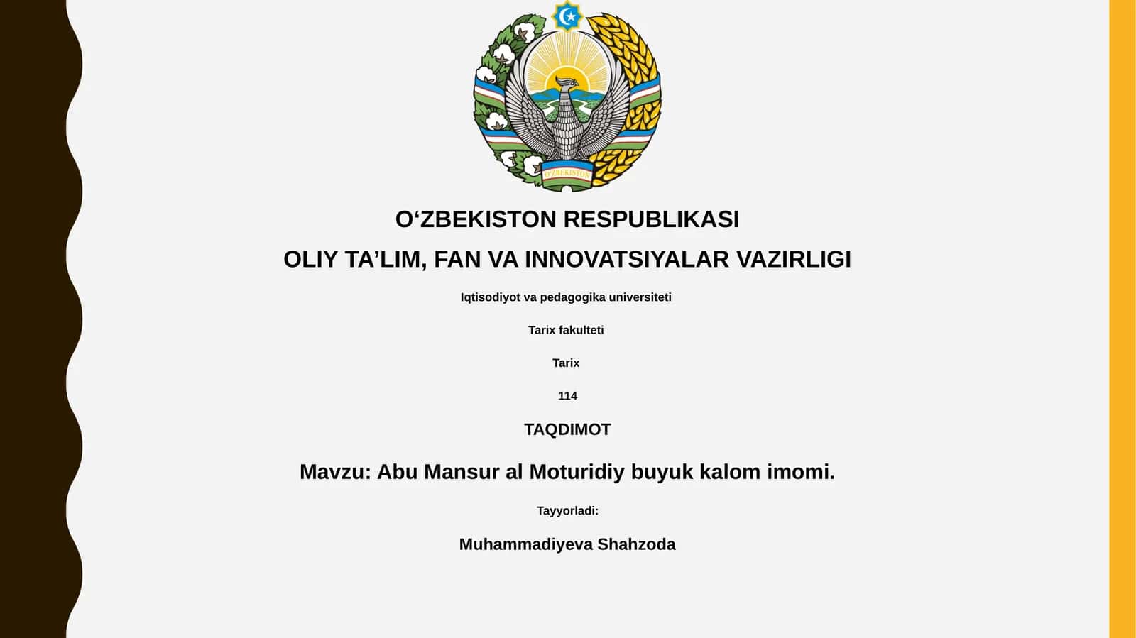 Abu Mansur al Moturidiy buyuk kalom imomi