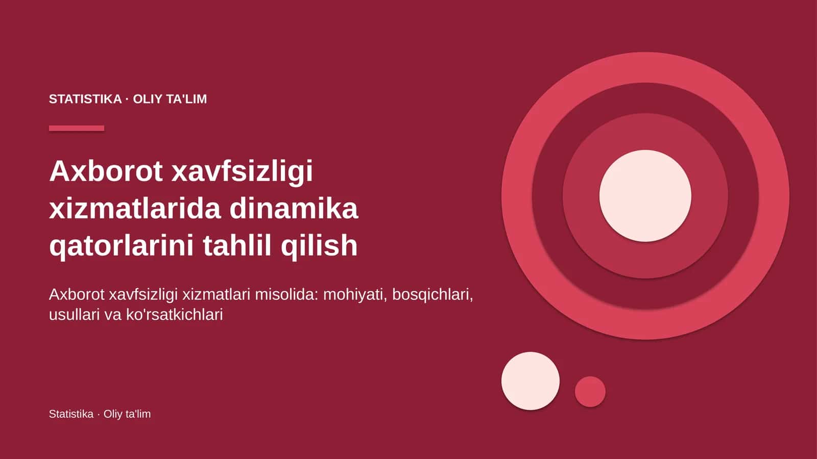 Dinamika qatorlarini tahlil qilish: mohiyati