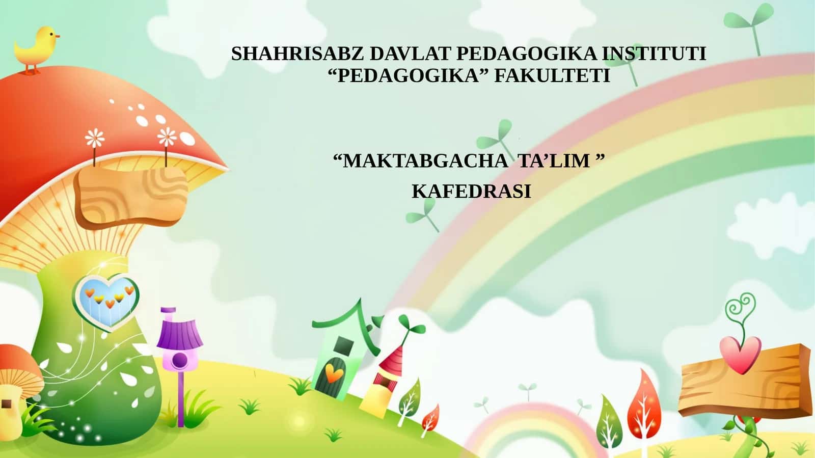 Maktabgacha yoshdagi bolalarning estetik (nafosat) tarbiyasi