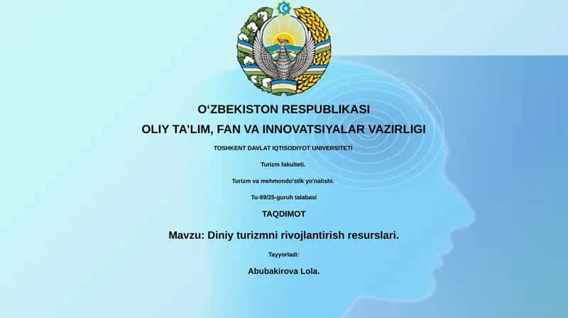 Diniy turizmni rivojlantirish resurslari