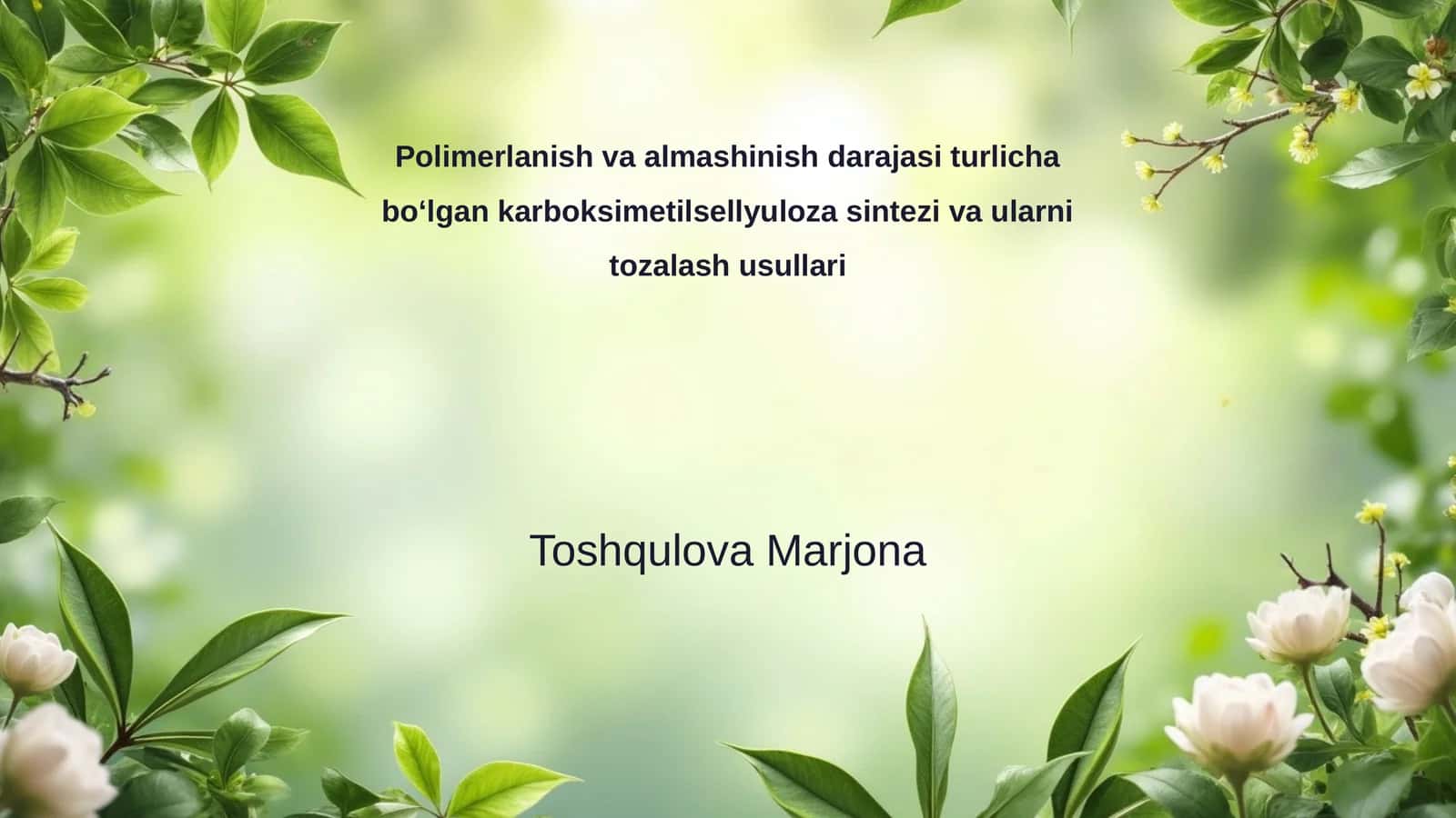 Karboksimetilsellyuloza: tuzilishi va xususiyatlari
