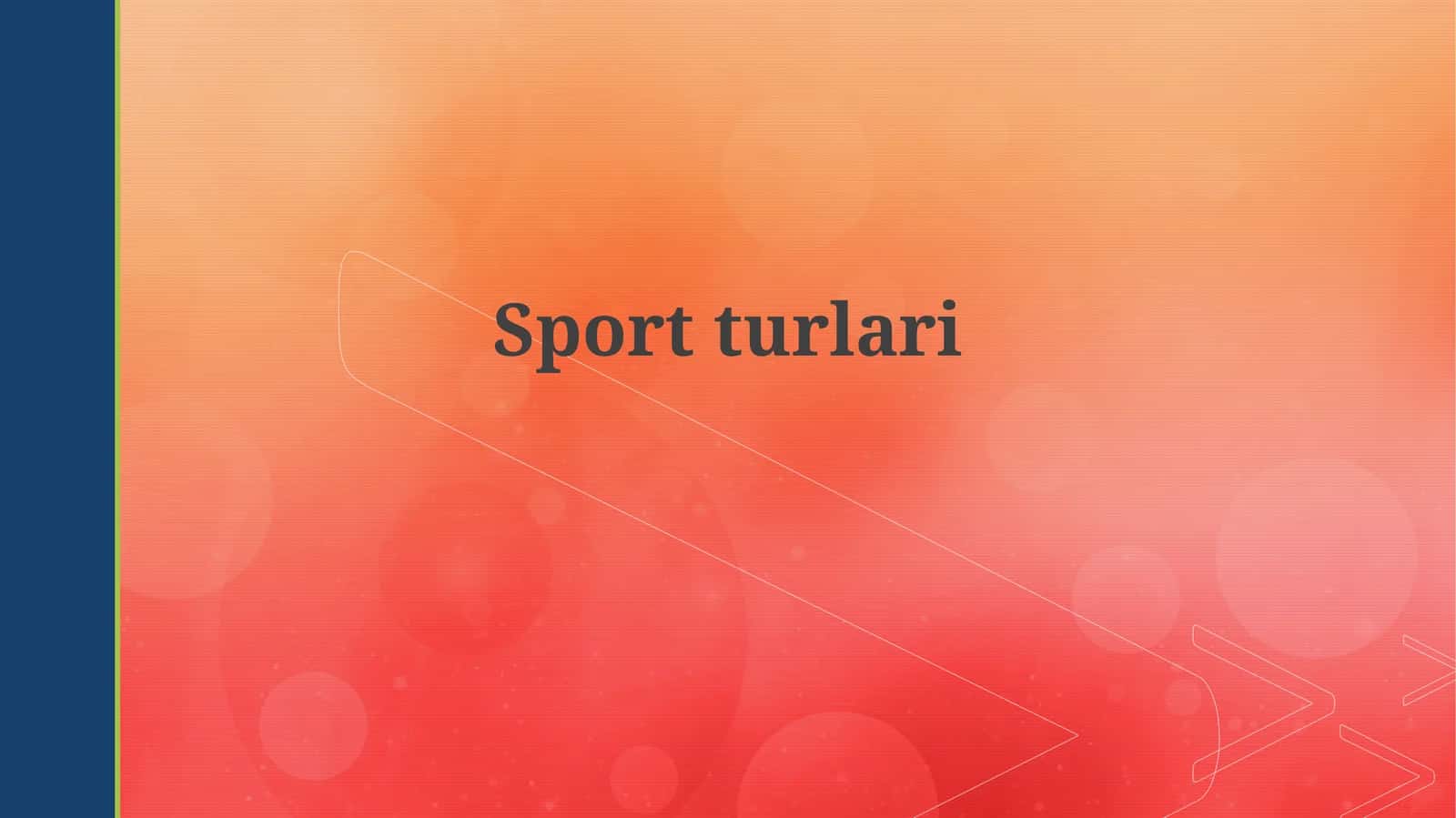 Sport Turlari