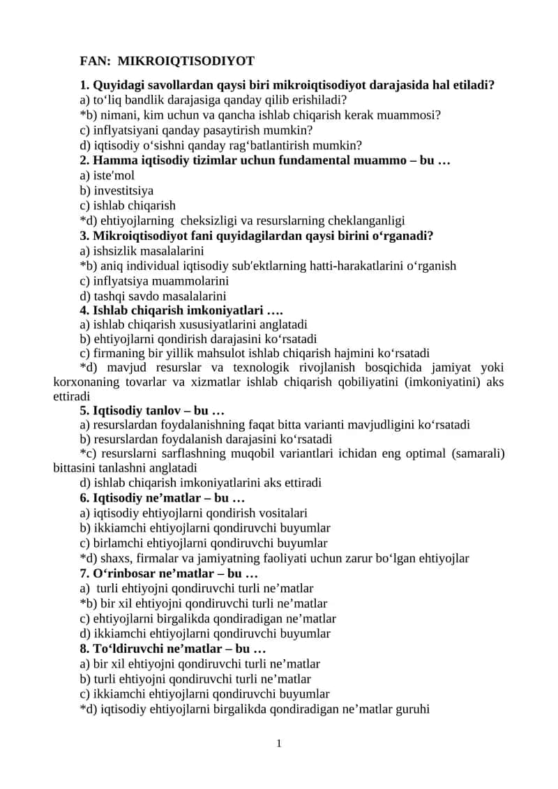 Mikroiqtisodiyot