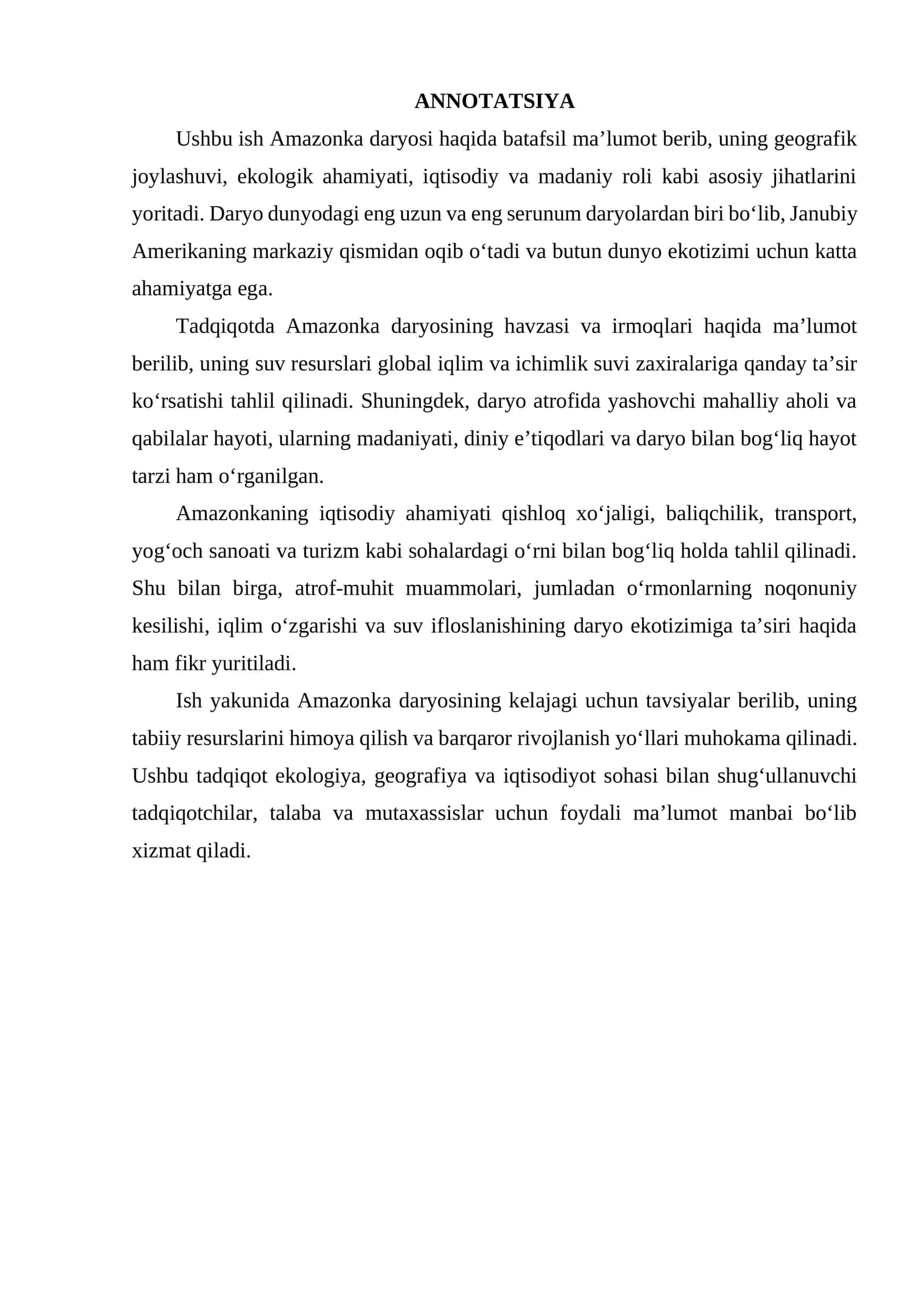Amazonka daryosi