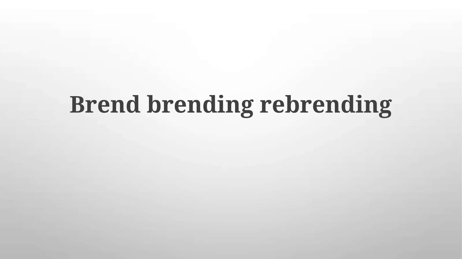 Brend nima?