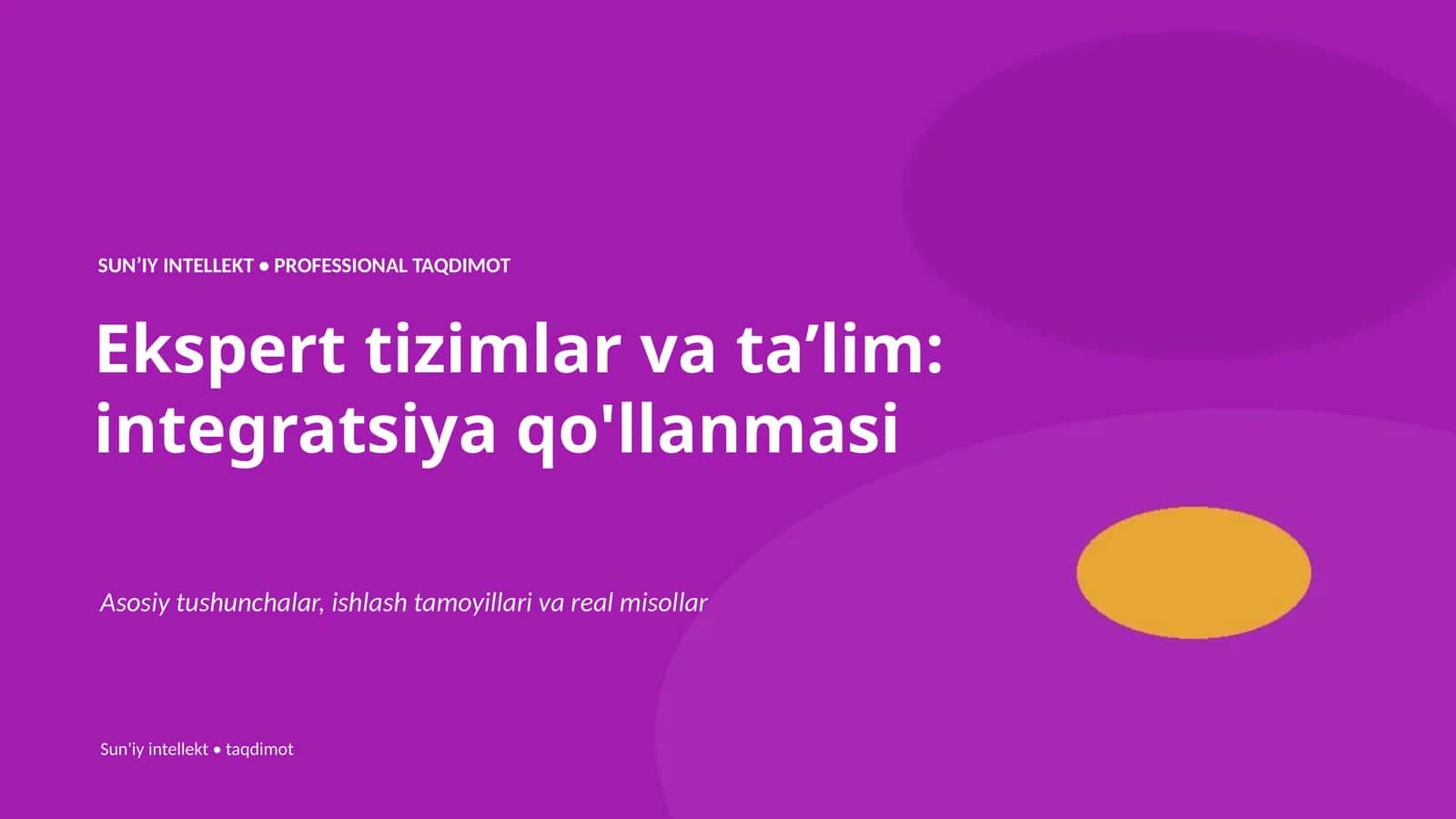 SUN’IY INTELLEKT PROFESSIONAL TAQDIMOT