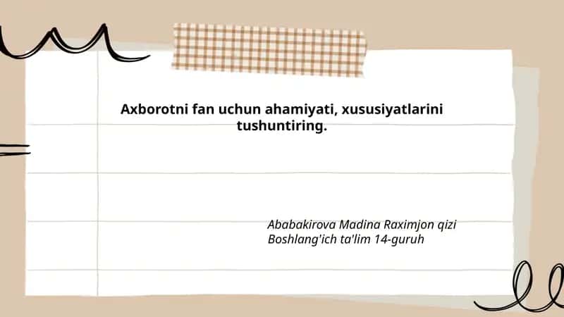 Axborotning ilm-fan taraqqiyotiga ta'siri