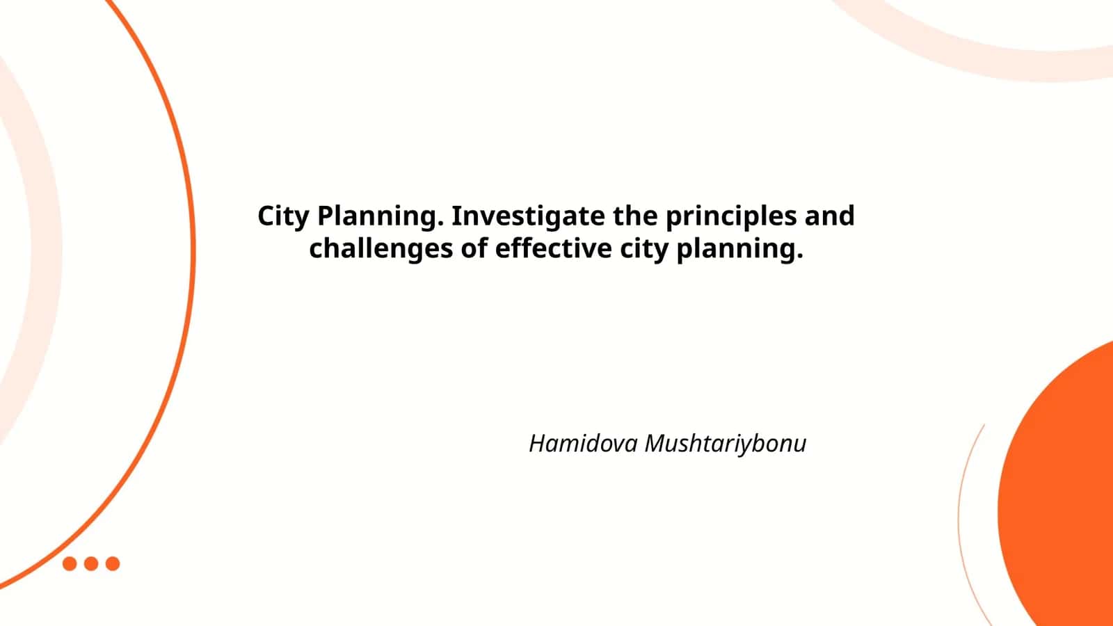 Urban Land Use Planning