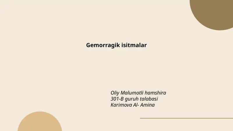 Gemorragik isitmalar