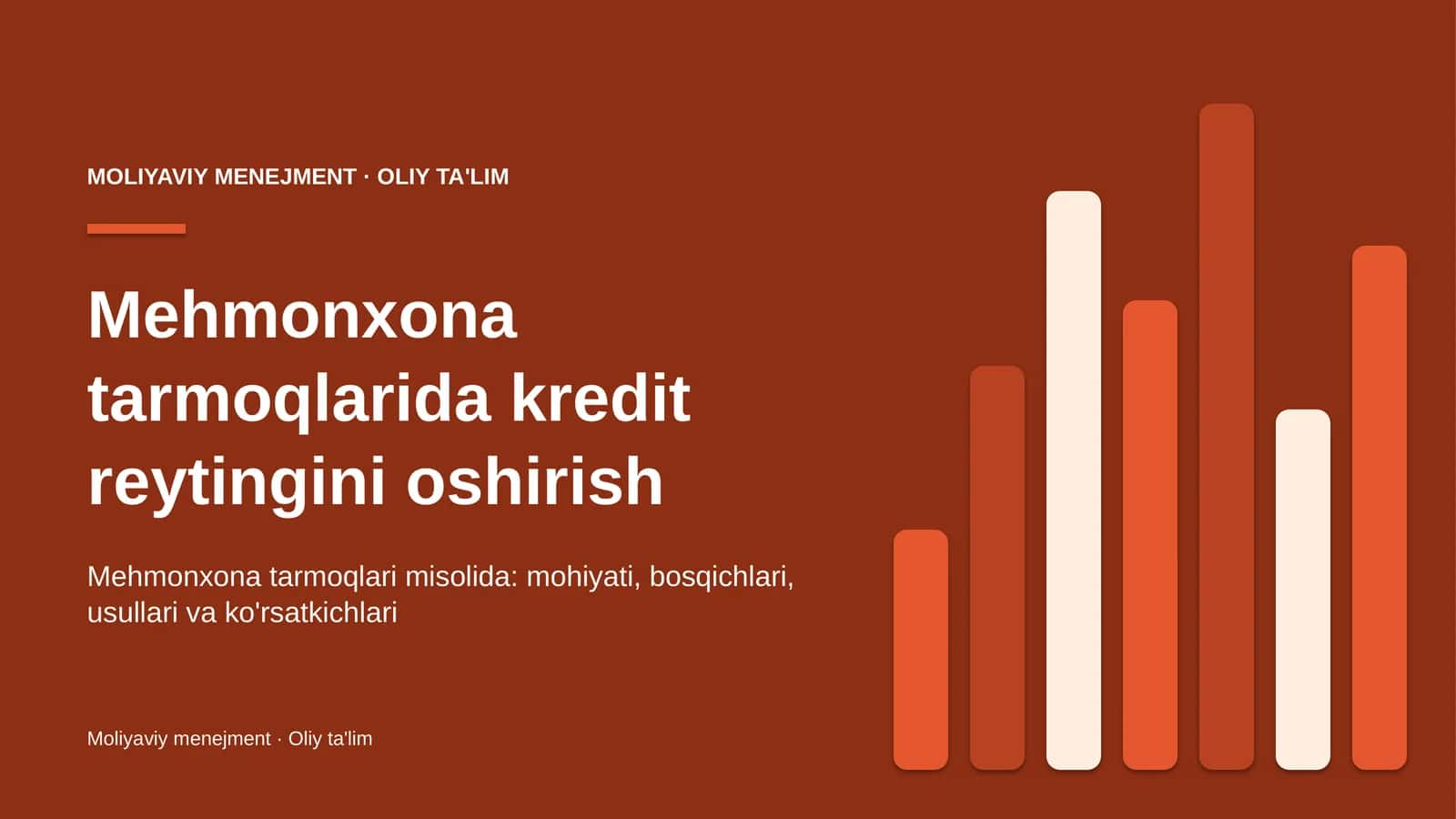 mehmonxona tarmoqlarida kredit reytingini oshirish 3334