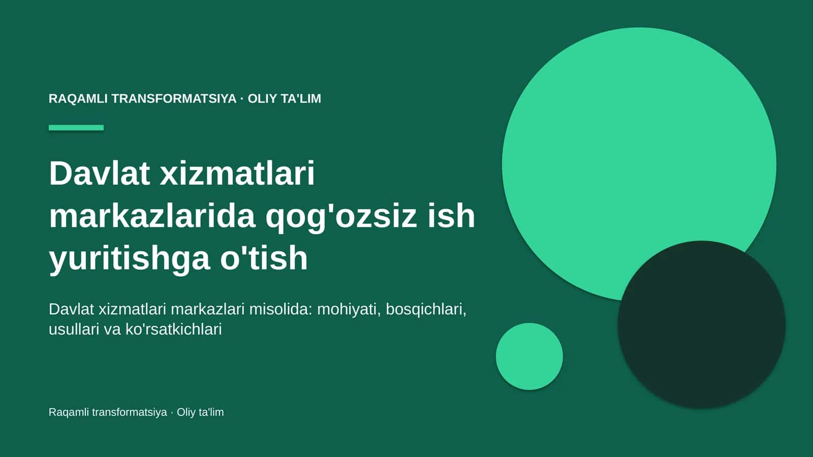 Davlat xizmatlari markazlarida qog'ozsiz ish yuritishga o'tish