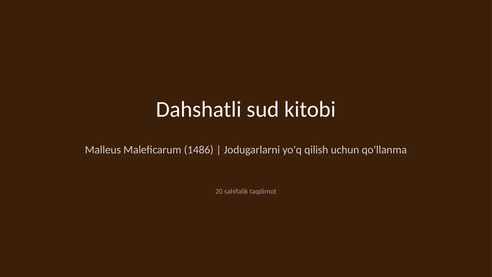 Dahshatli sud kitobi