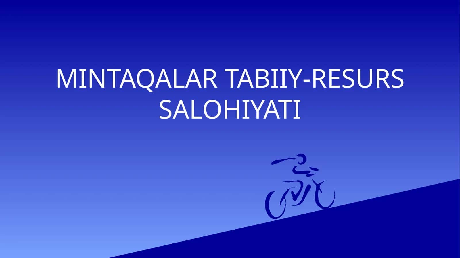 Mintaqalar tabiiy-resurs salohiyati.
