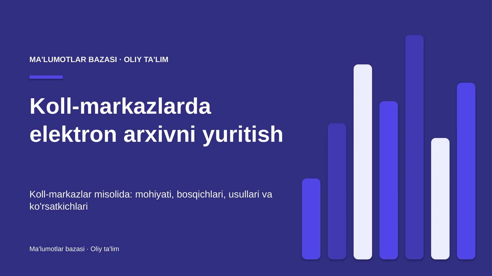 Koll-markazlarda elektron arxivni yuritish