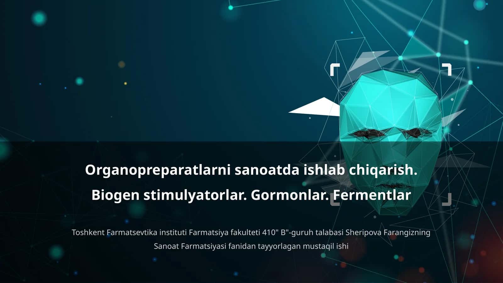 Organopreparatlarni sanoatda ishlab chiqarish