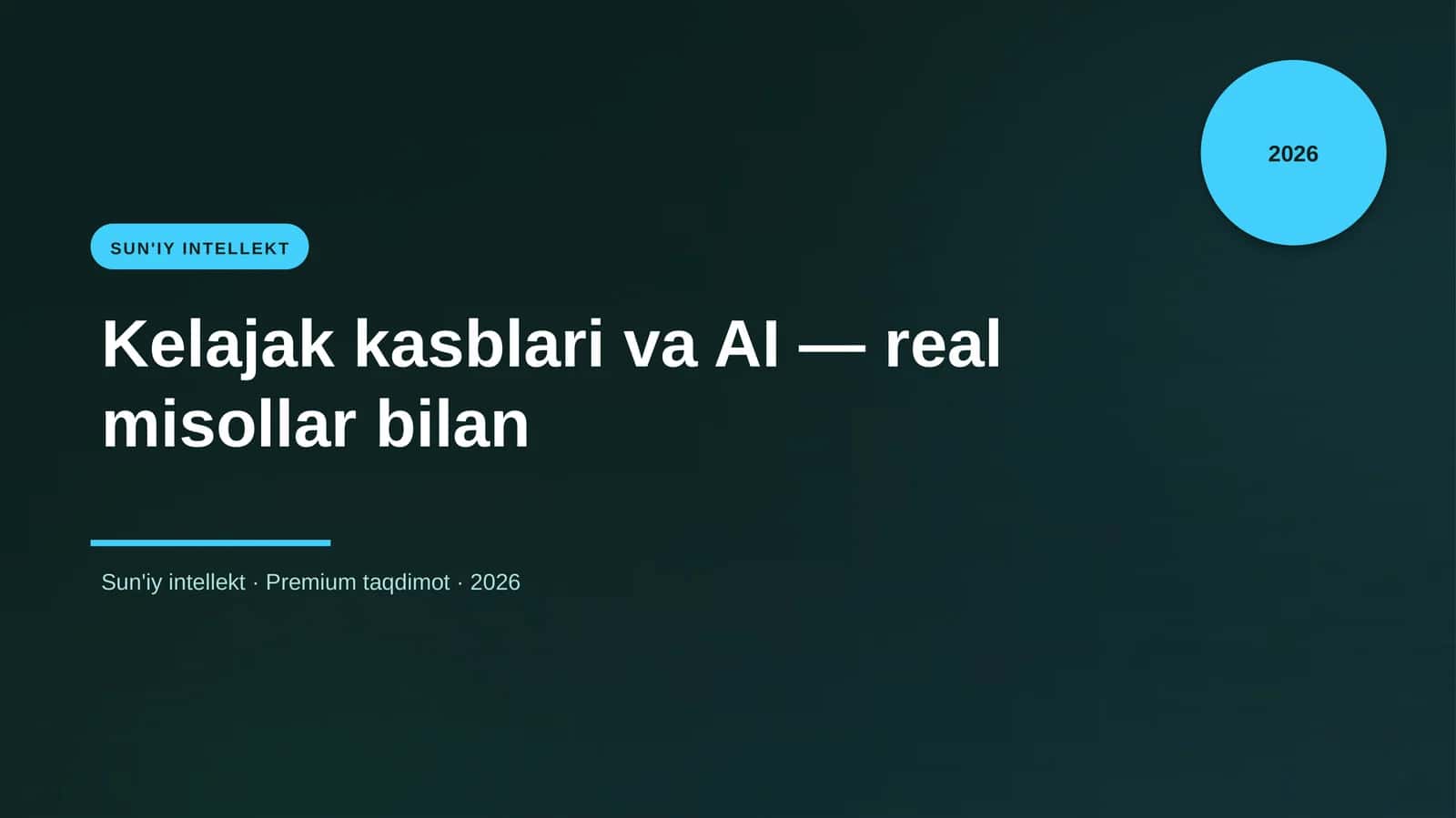 Kelajak kasblari va AI — real misollar bilan
