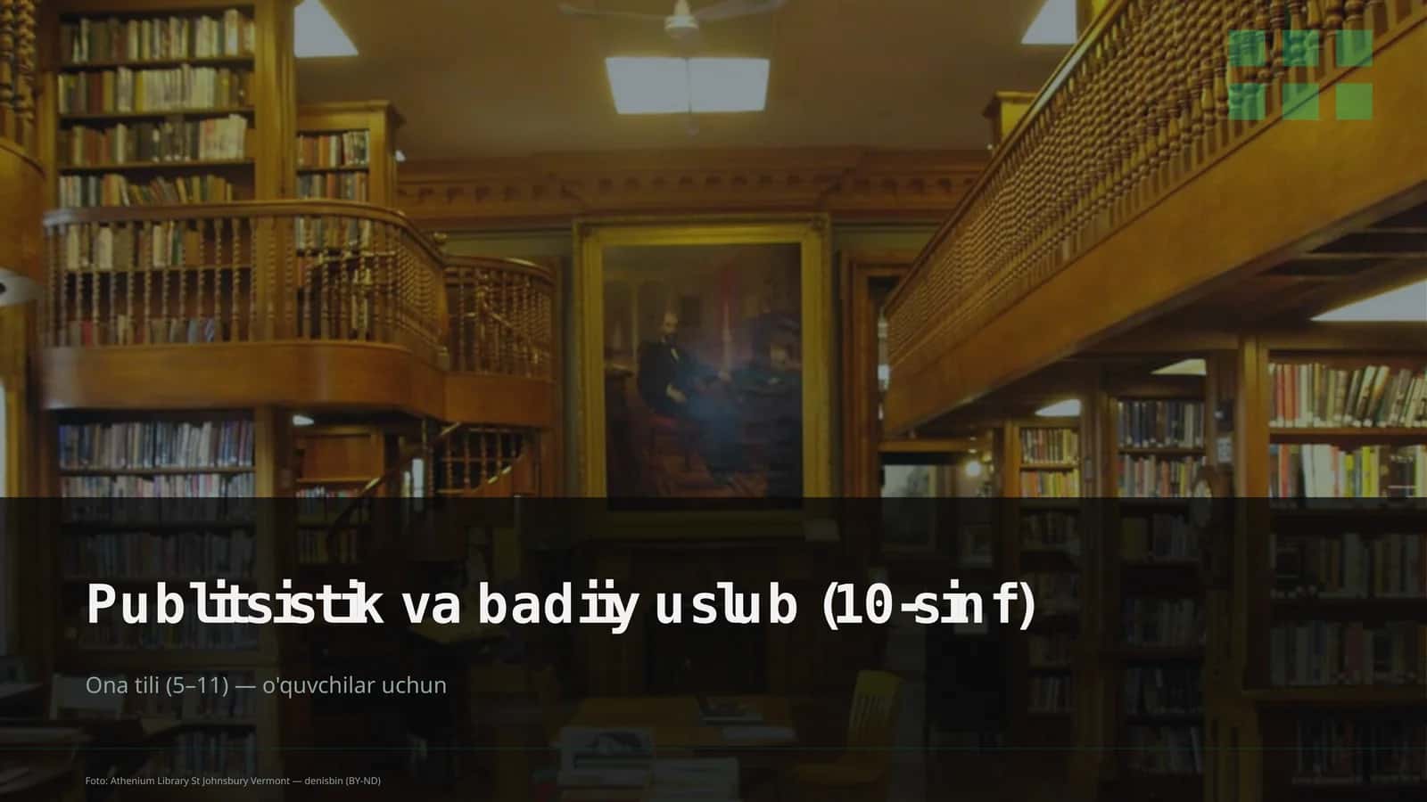 Publitsistik va badiiy uslub (10-sinf)