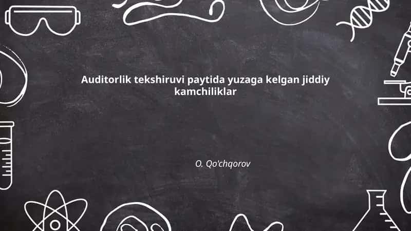 Moliyaviy hisobotlarda noto'g'ri ma'lumotlar