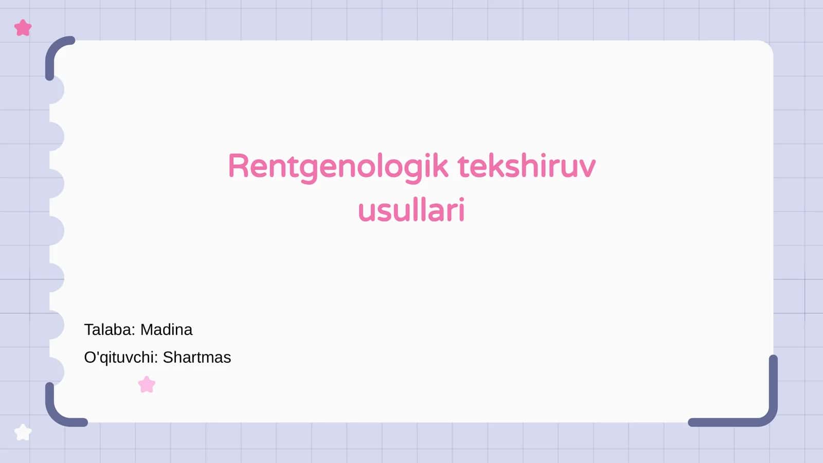 Rentgenologik tekshiruv usullari