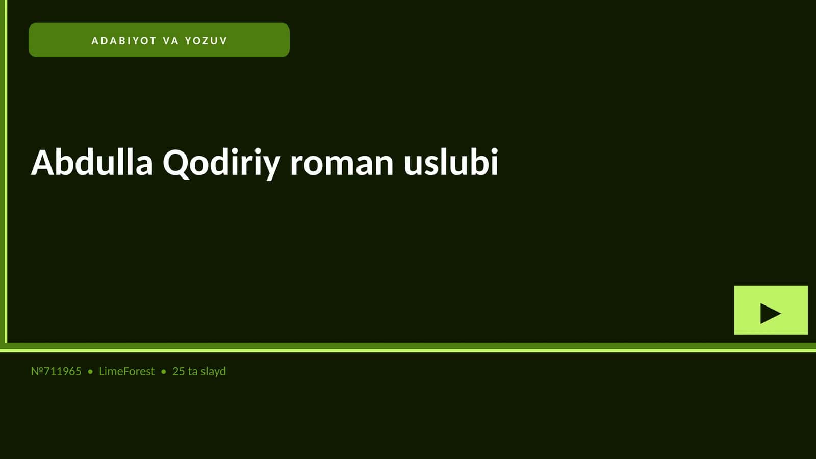 Abdulla Qodiriy roman uslubi