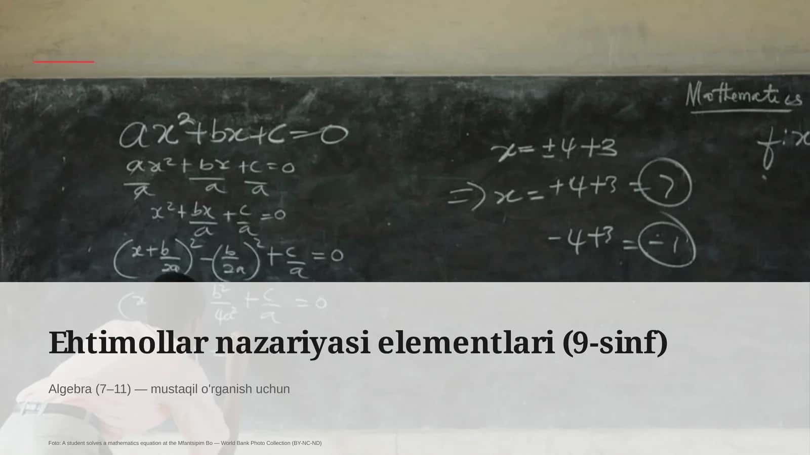 Ehtimollar nazariyasi elementlari (9-sinf)