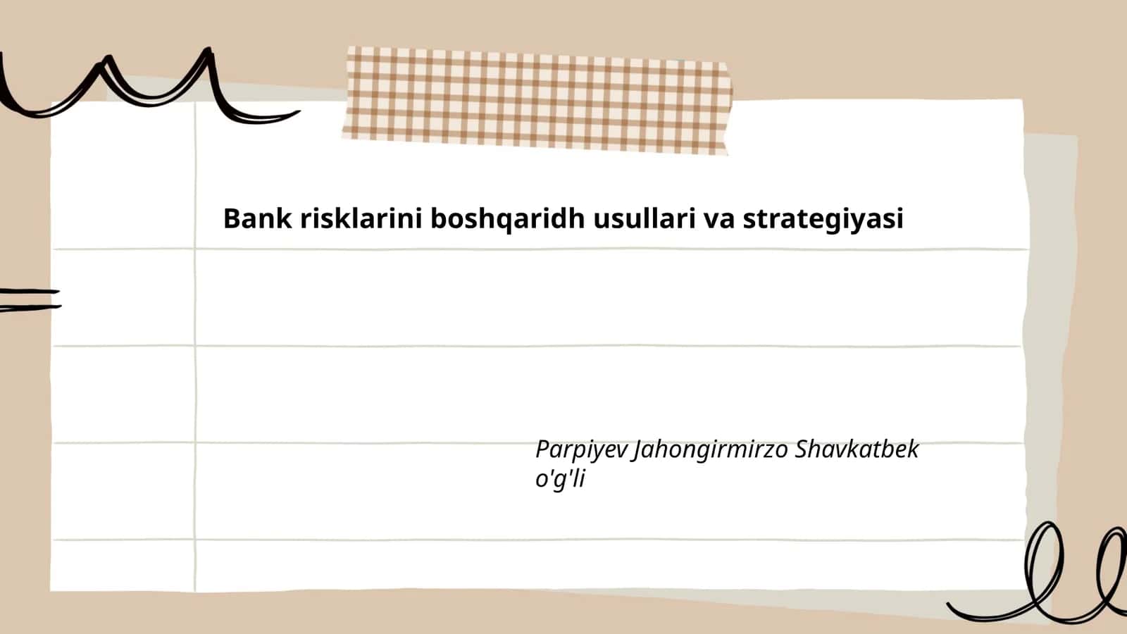Kredit xavfini boshqarish usullari