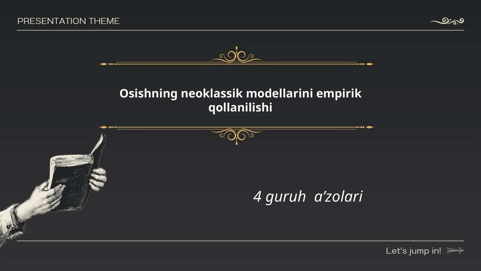Osishning neoklassik modellarini empirik qollanilishi