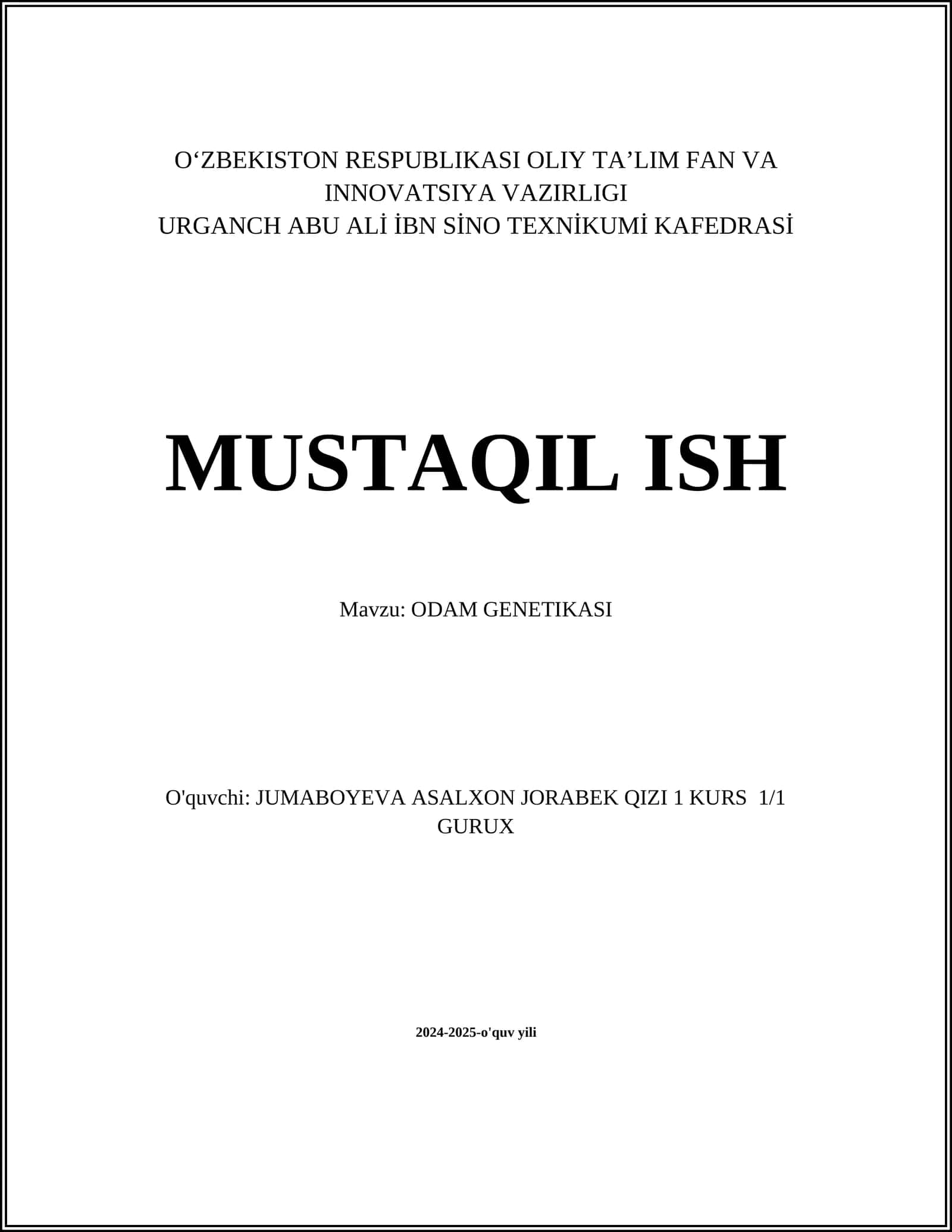 ODAM GENETIKASI