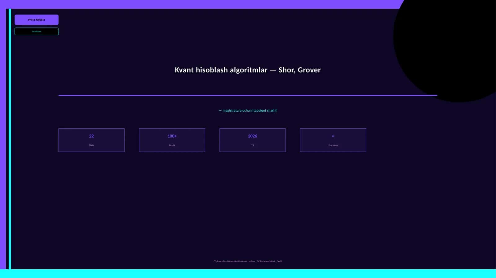Kvant hisoblash algoritmlar — Shor, Grover