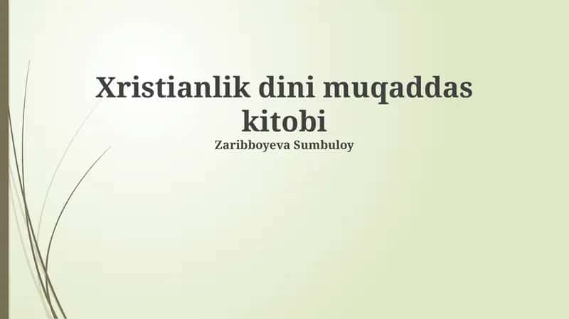 Xristianlik dini muqaddas kitobi