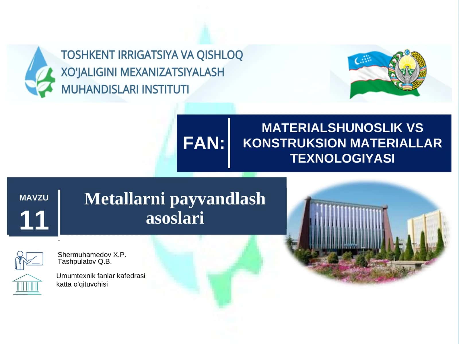 Mеtallarni payvandlash asoslari